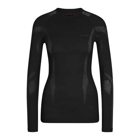 Falke Wool-Tech LS-Shirt Regular Fit W Damen (Schwarz XL ) Kletterbekleidung