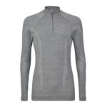 Falke Wool-Tech LS Zip-Shirt Regular Fit M Herren (Hellgrau S ) Skiunterwäsche