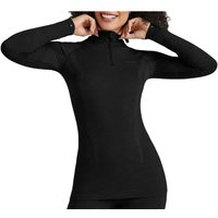 Falke Wool-Tech LS Zip Shirt Regular Fit W Damen (Schwarz L ) Skiunterwäsche