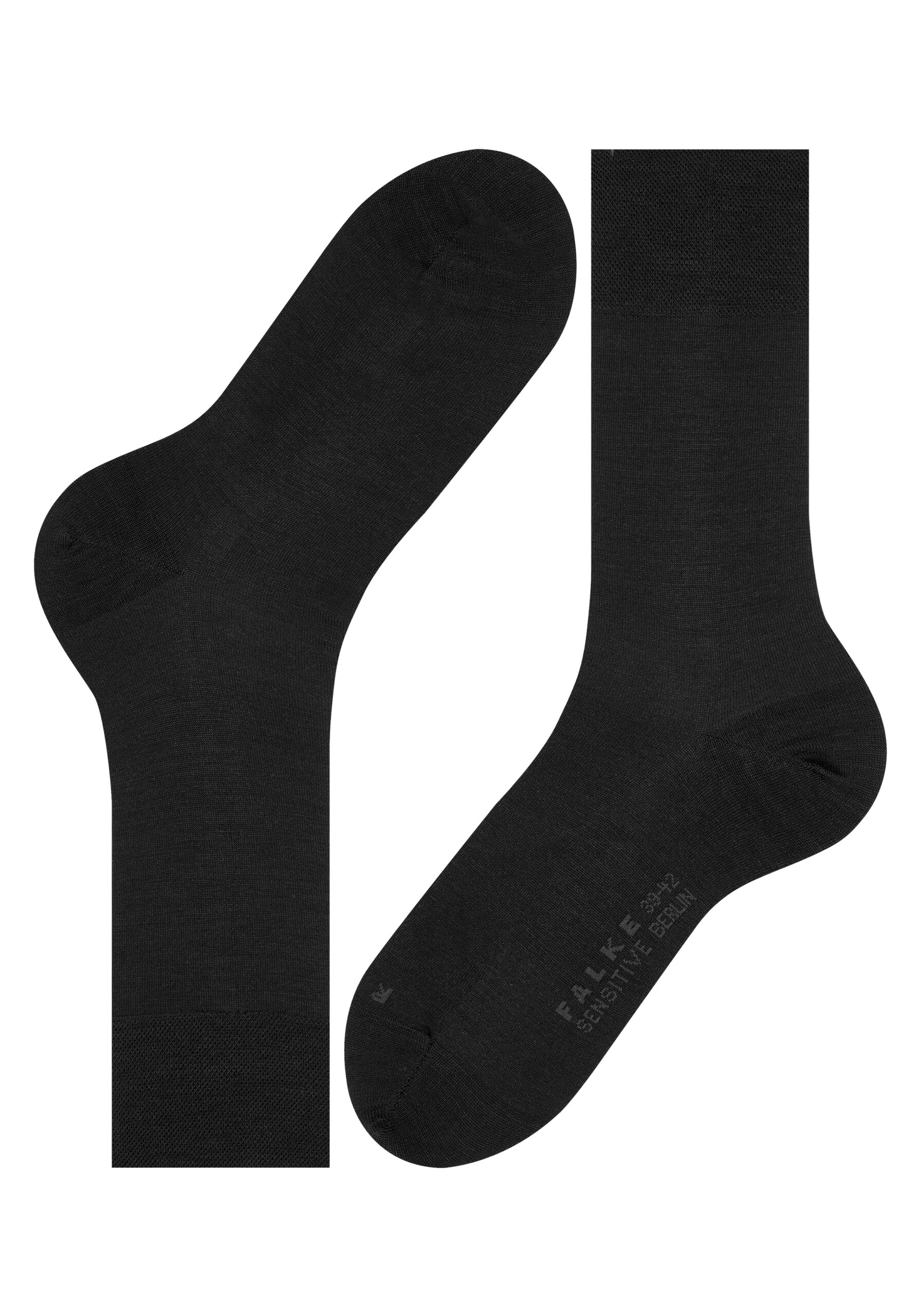 FALKE Socken “Sensitive Berlin”, (Packung, 2 Paar), mit sensitve Bündchen ohne Gummi