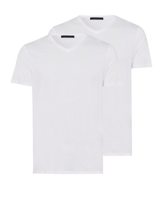 FALKE T-Shirt 2-Pack (1-tlg) aus feiner ägyptischer Baumwolle