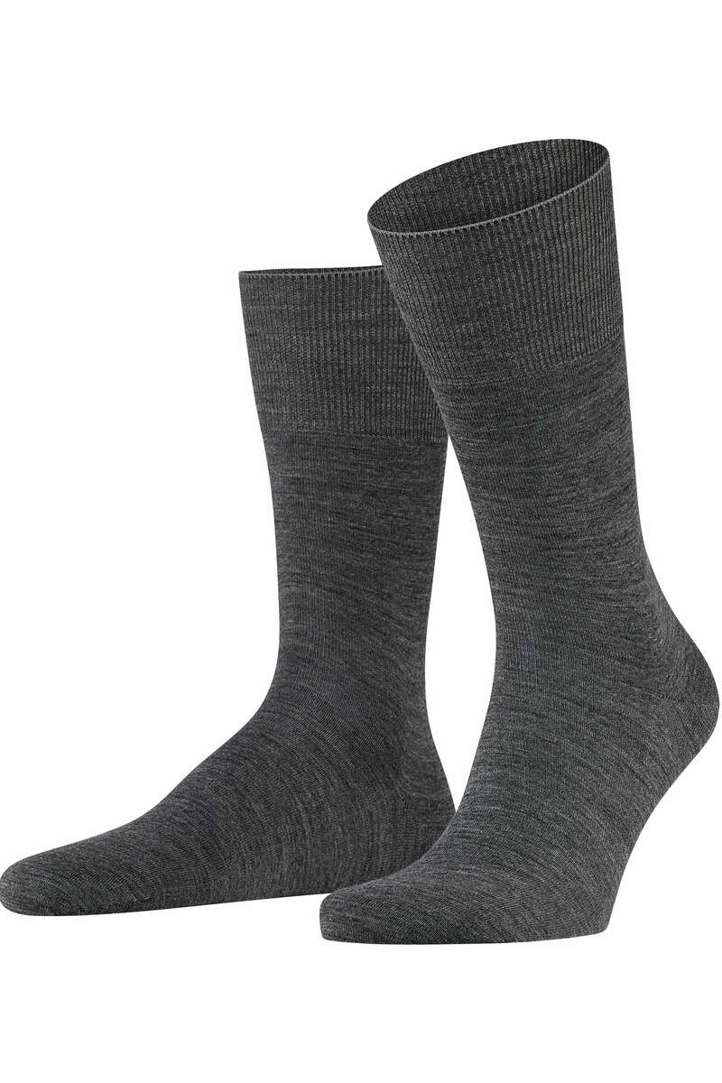 FALKE Airport Socken dunkelgrau, Einfarbig