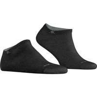 Burlington Herren Sneakersocken grau Baumwolle unifarben