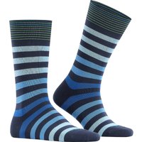 Burlington Herren Socken blau Baumwolle Gestreift