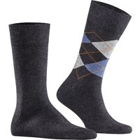 Burlington Herren Socken grau Baumwolle Gemustert