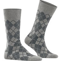 Burlington Herren Socken grau Baumwolle Gemustert