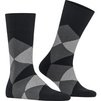 Burlington Herren Socken grau Baumwolle Gemustert