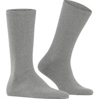 Burlington Herren Socken grau Baumwolle unifarben