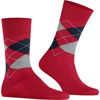 Burlington Herren Socken rot Baumwolle Gemustert