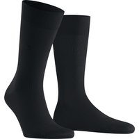 Burlington Herren Socken schwarz Baumwolle unifarben