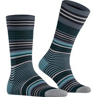 Burlington Herren Socken schwarz Schurwolle Gestreift