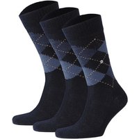 Burlington Kurzsocken Herren Socken PRESTON 3er Pack – Rautenmuster