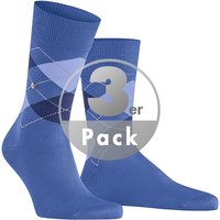 Burlington Herren Socken blau Baumwolle Gemustert