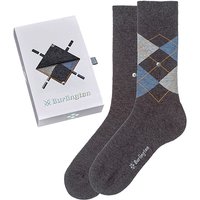 Burlington Herren Socken blau Baumwolle Gemustert