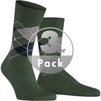 Burlington Herren Socken grün Baumwolle Gemustert