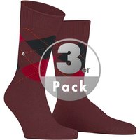 Burlington Herren Socken rot Wolle Gemustert