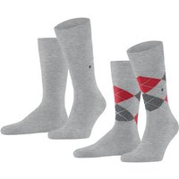 Burlington Kurzsocken Herren Socken Everyday 2er Pack – Rautenmuster