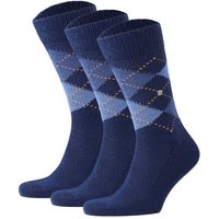 Burlington Kurzsocken Herren Socken PRESTON 3er Pack – Rautenmuster