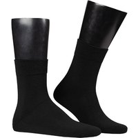 Hudson Herren Kurzschaft-Socken schwarz Baumwolle unifarben