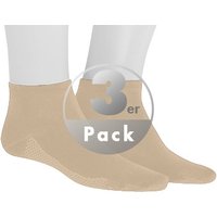 Hudson Herren Sneakersocken beige Baumwolle unifarben