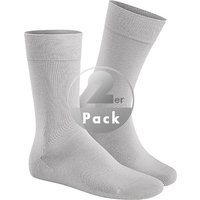 Hudson Herren Socken grau Baumwolle unifarben