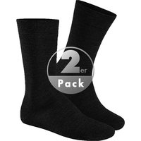 Hudson Herren Socken schwarz Baumwolle unifarben