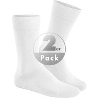 Hudson Herren Socken weiß Baumwolle unifarben