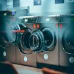 gray front load washing machines