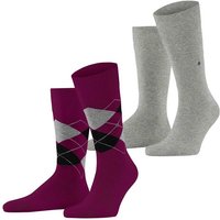 Burlington Kurzsocken Herren Socken Everyday 2er Pack – Rautenmuster