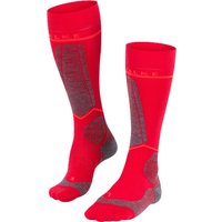 FALKE SK Compression Wool Kniestrümpfe, Polsterung, Feuchtigkeitstransport, für Damen, rot, 35-38