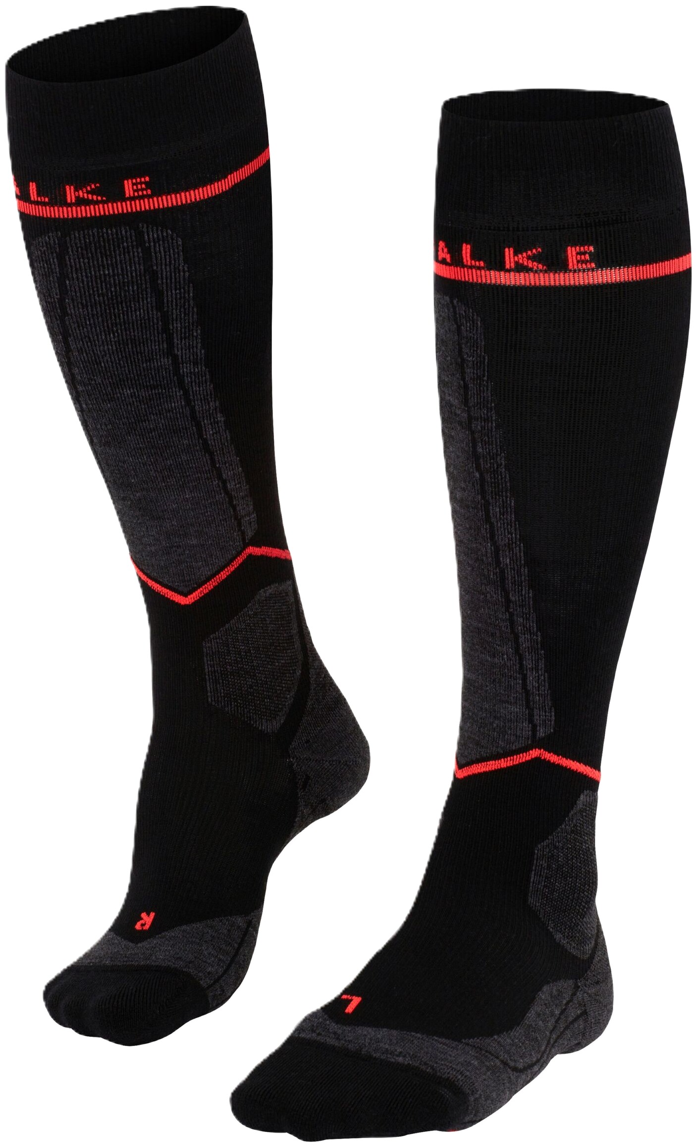 FALKE SK Compression Wool Kniestrümpfe, Polsterung, Feuchtigkeitstransport, für Damen, schwarz, 35-38