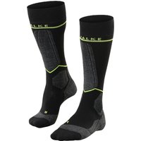 FALKE SK Compression Wool Sportsocken, Feuchtigkeitstransport, Wärmeisolation, für Herren, schwarz, 39-42