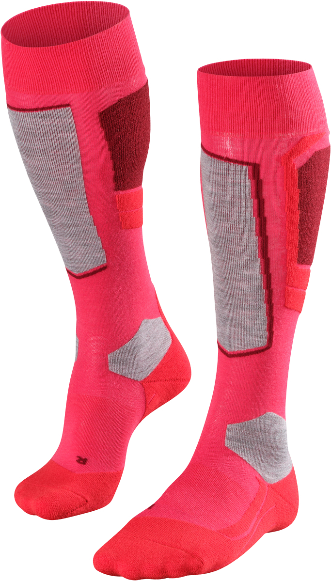 FALKE SK4 Skisocken, leichte Polsterung, wärmend, für Damen, pink, 39/40