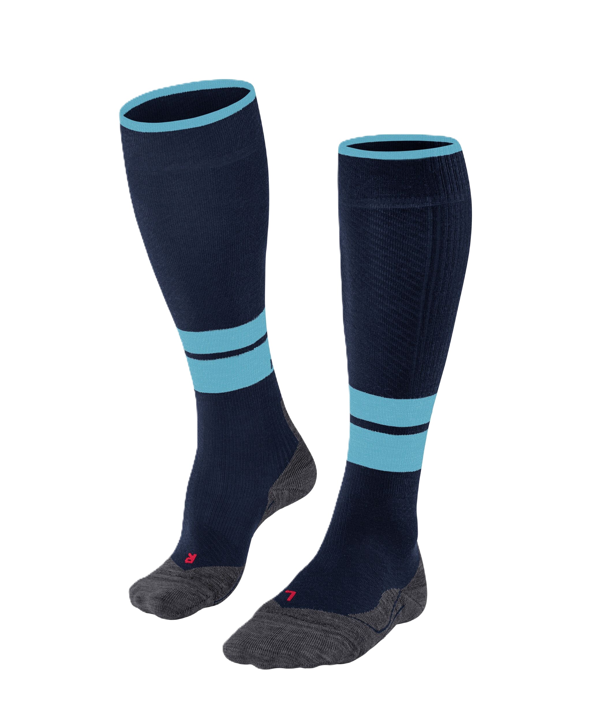 FALKE TK Compression Energy Kniestrümpfe, Kompressionszonen, feuchtigkeitsableitend, für Herren, blau, 43-46 W3