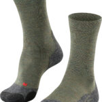 FALKE TK2 Explor Trekkingsocken, feuchtigkeitsableitend, für Herren, grün, 42/43