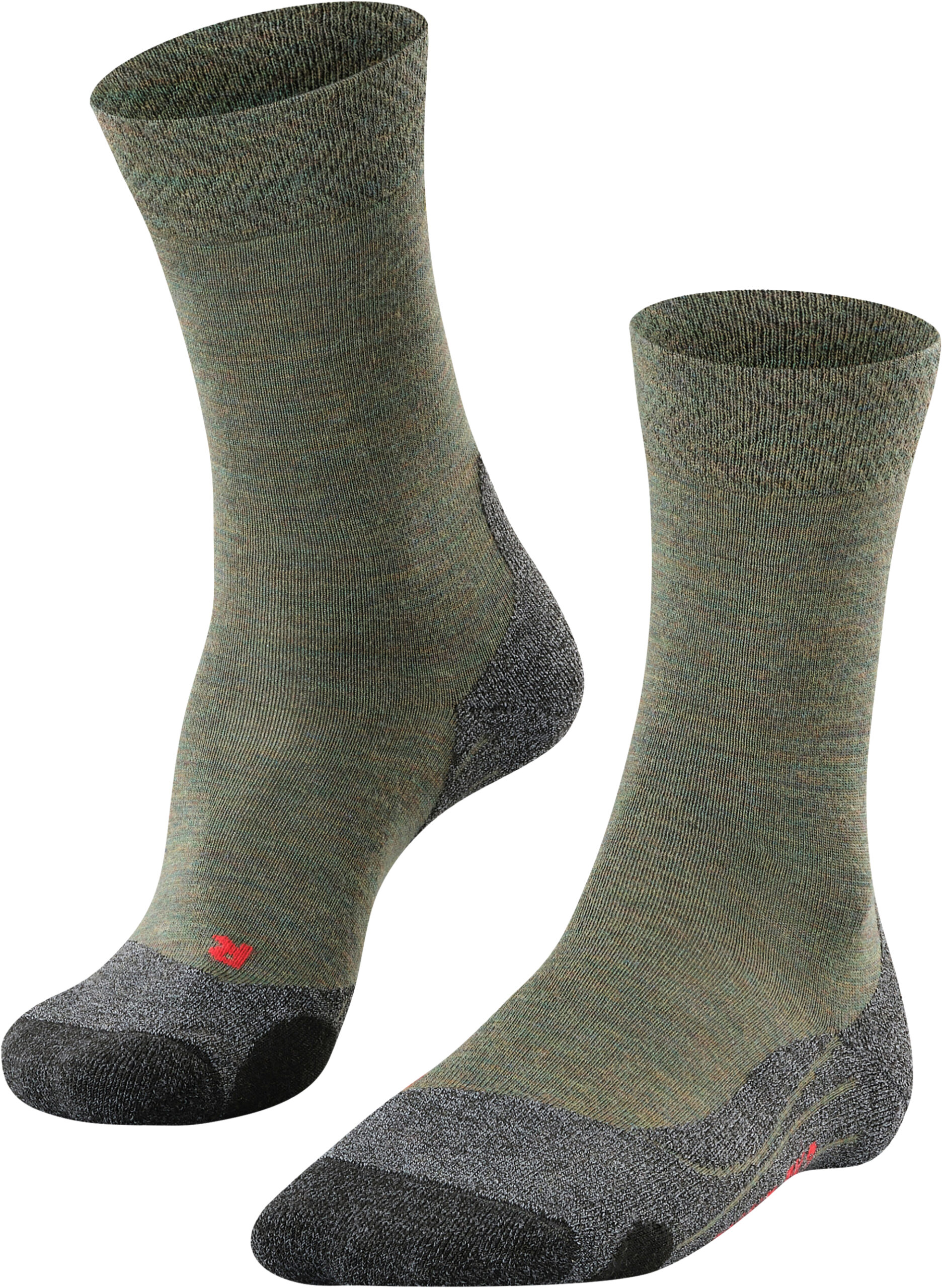 FALKE TK2 Explor Trekkingsocken, feuchtigkeitsableitend, für Herren, grün, 44/45