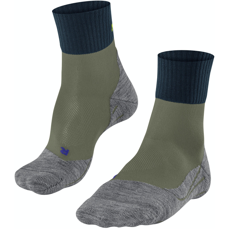 FALKE TK2 Short Cool Trekkingsocken 7756 – calla green 42-43