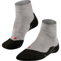 FALKE TK5 Short Trekkingsocken, gepolstert, feuchtigkeitsregulierend, grau, 46-48