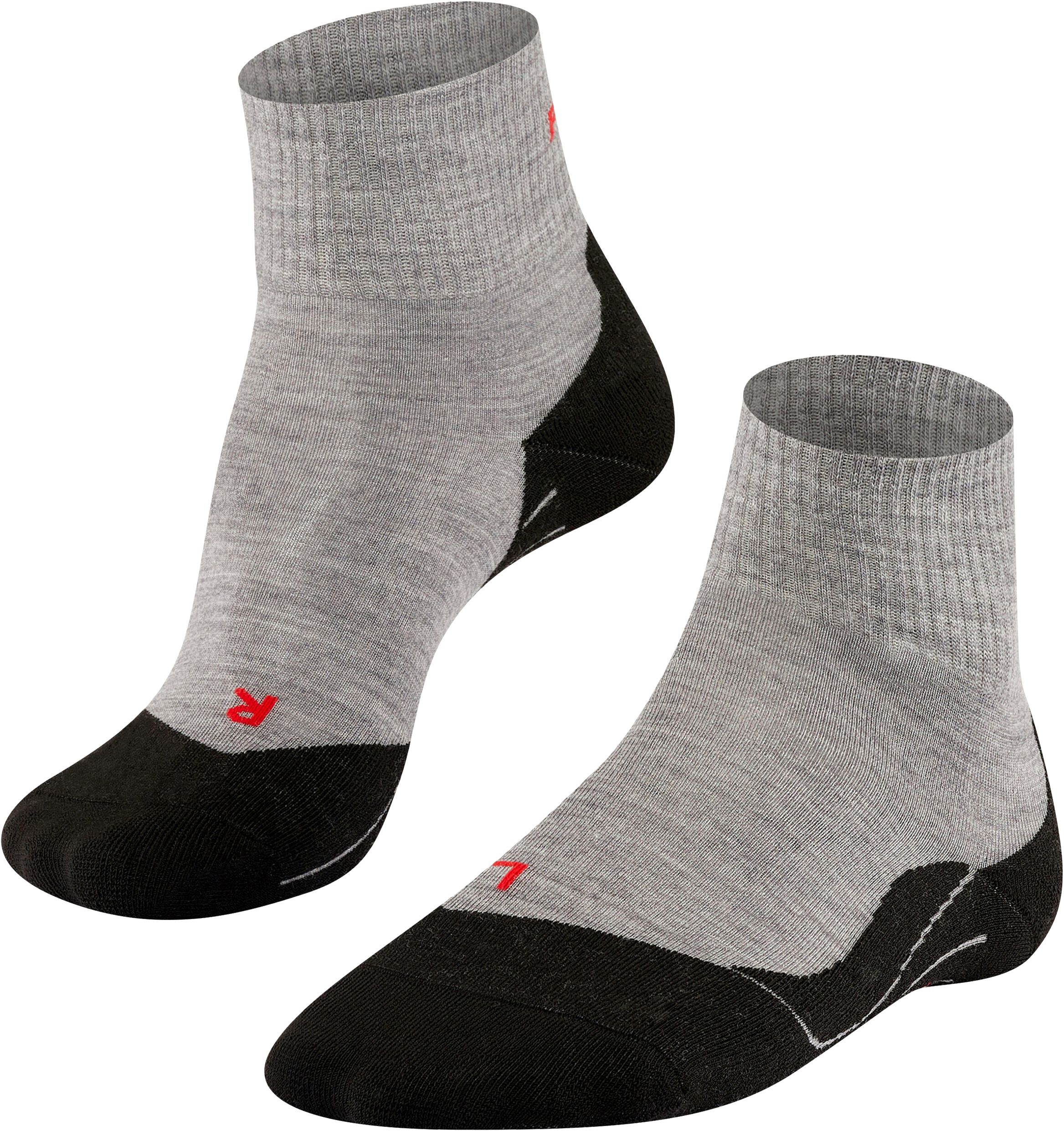 FALKE TK5 Short Trekkingsocken, gepolstert, feuchtigkeitsregulierend, grau, 46-48