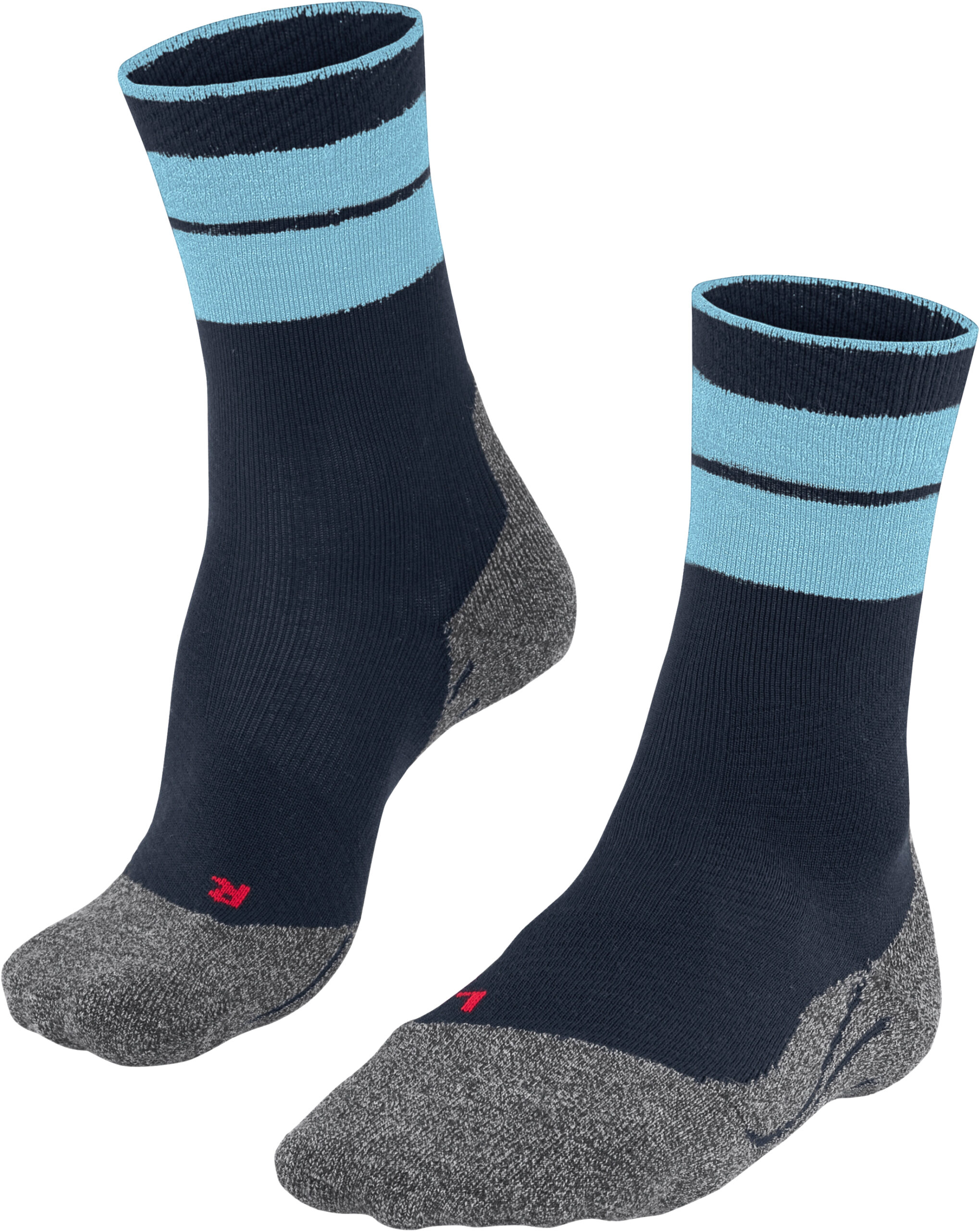 FALKE Trekkingsocken „TK Stabilizing“, Kompressionszonen, Rippbündchen, für Herren, blau, 44-45