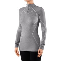 FALKE Warm langarm Funktionsshirt aus Wolle grey-heather L