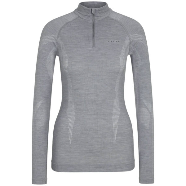 FALKE Wool Tech 1/2-Zip langarm Unterhemd Damen 3757 - grey-heather L Hersteller: Falke Bestellnummer: