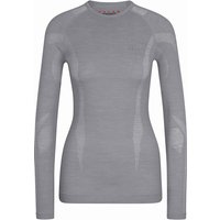 FALKE Wool Tech langarm Unterhemd Damen 3757 – grey-heather L